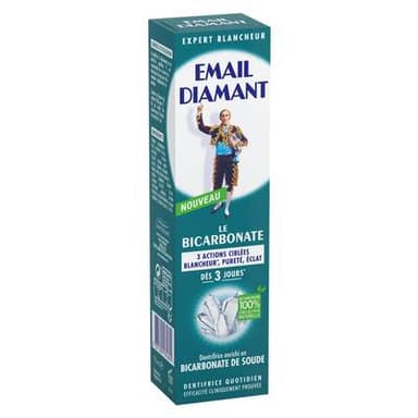 Email diamant Dentifrice enrichi en Bicarbonate de Soude, 75ml