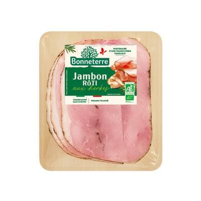 Bonneterre Jambon Rôti Bio aux Herbes, 100g