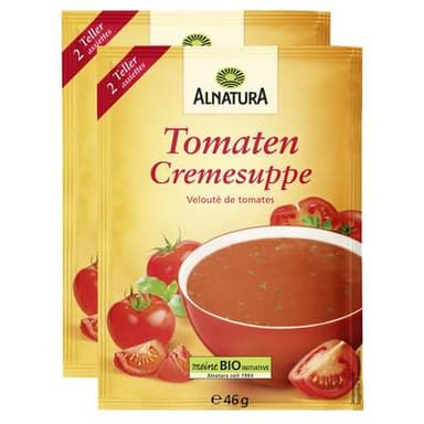 Alnatura Velouté de tomates bio, Lot de 2x46g