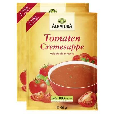 Alnatura Velouté de tomates bio, Lot de 2x46g