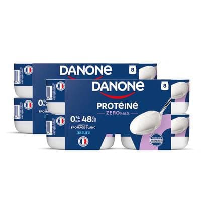 Danone Fromage Blanc Nature 0%mg, Lot de 2x8x100g