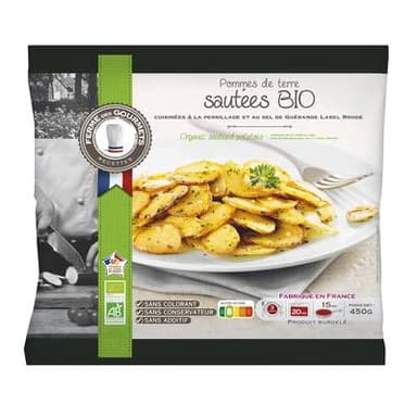 La Ferme Des Gourmets Pommes de terre sautées Bio à l'ail et au persil, 450g