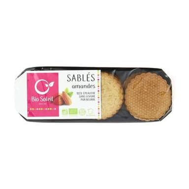 Bio Soleil Sablés épeautre aux amandes bio, 120g