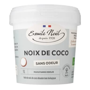 Emile Noël Huile de Noix de Coco Bio désodorisée, 1L
