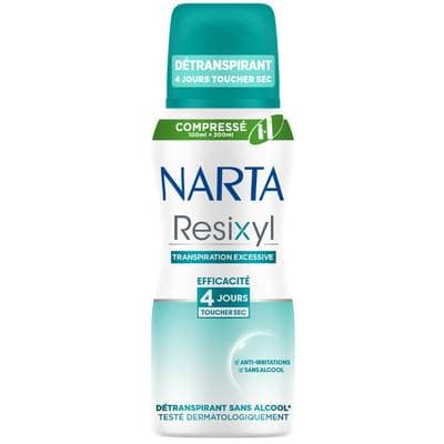 Narta Déodorant Compressé Resixyl Détranspirant 4 Jours d'Efficacité, 100ml