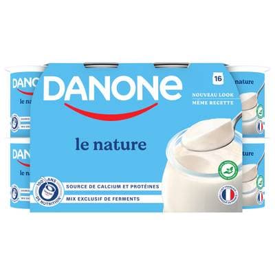 Danone Yaourt nature, 16x125g