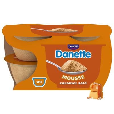 Danette Mousse caramel salé, 4x60g