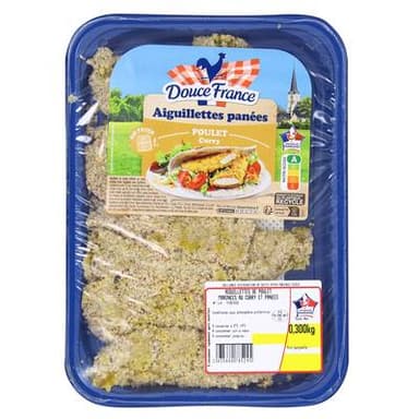 Douce France Aiguilettes de Poulet Panées Curry, 300g
