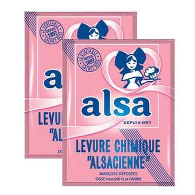 Alsa Levure chimique Alsacienne, Lot de 2x88g