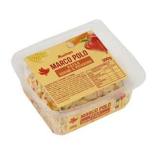 Auchan Salade Marco Polo, Pâtes torsade et surimi, 300g
