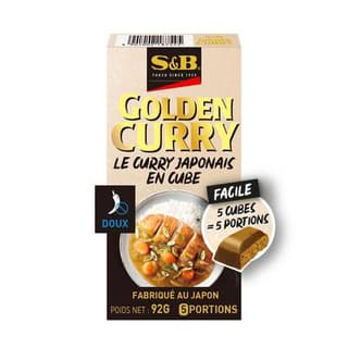 S&B Mélange pour curry doux en plaque, 92g