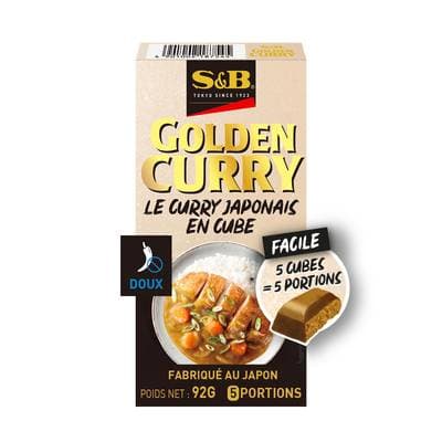S&B Mélange pour curry doux en plaque, 92g