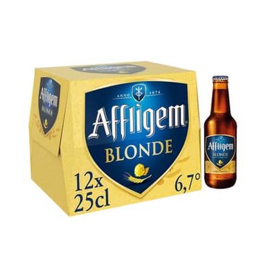 Affligem Bière blonde d'Abbaye 6.7°, 12x25cl