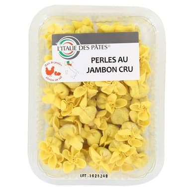 L'Italie des Pâtes Perles Farcies au Jambon cru- Pâtes fraîches, 250g