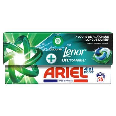 Ariel Lessive capsules 4en1 Touch Of Lenor Unstoppables, 26 capsules