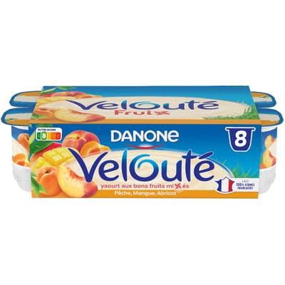 Velouté Fruix Yaourts Brassés aux Fruits Jaunes, 8x125g
