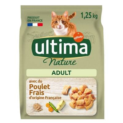 Affinity - Ultima Nature Croquettes Poulet Frais pour Chat Adulte, 1,25 kg