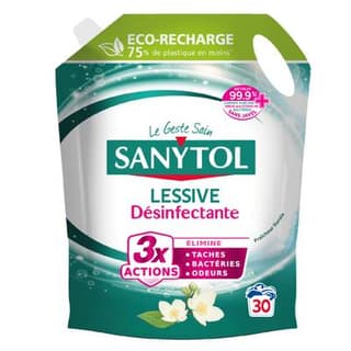 Sanytol Lessive désinfectante fraicheur florale recharge, 1,5L