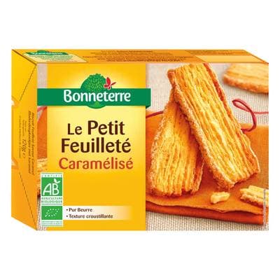 Bonneterre Biscuit feuilleté caramelisé bio, 120g