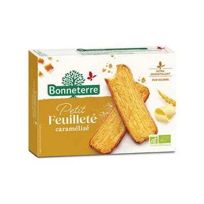 Bonneterre Biscuit feuilleté caramelisé bio, 120g