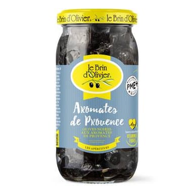 Le Brin d'Olivier Olives noires aux aromates de Provence, 250g