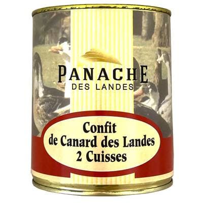 Panache Des Landes Confit de Canard des Landes IGP 2 cuisses en conserve, 780g