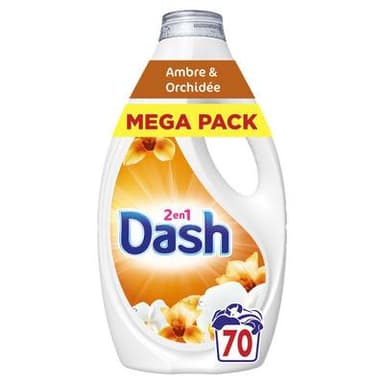 Dash Lessive Liquide Ambre & Orchidée, 3,15L