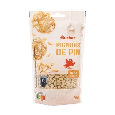 Auchan Pignons de Pin Décortiqués, 70g