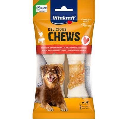 4008239582546 - Vitakraft Deli Chews - Os noué à mastiquer avec Poulet taille M - Friandise Récompense pour chien moyen et grand