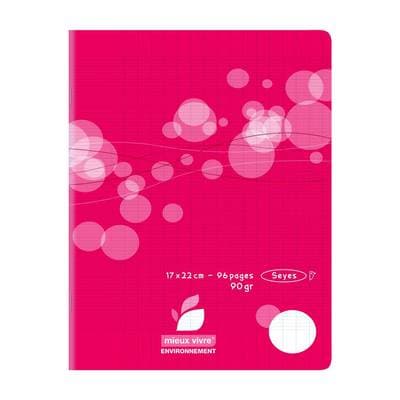 Auchan Cahier 17x22 cm grand carreaux, 96 pages 90g/m²