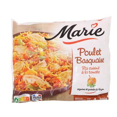 Marie - Poulet basquaise et riz cuisiné aux tomates avec des oignons et une pointe de thym