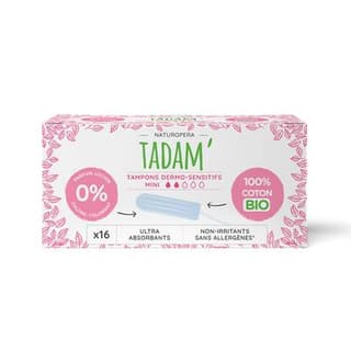 Tadam Tampons mini sans applicateur, 16 pièces