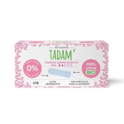 Tadam Tampons mini sans applicateur, 16 pièces