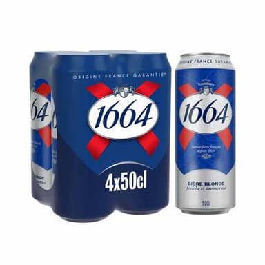 1664 Bière blonde 5.5°, 4x50cl