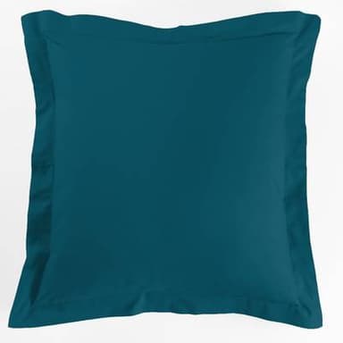Douceur D Interieur Taie oreiller bleu bourdon, 63 x 63 cm