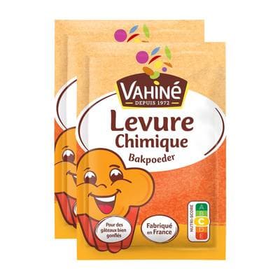 Vahine Levure Chimique, Lot de 2x5x11g