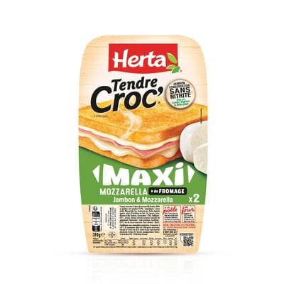 Herta Croque-Monsieur Maxi à la Mozzarella, 2x155g