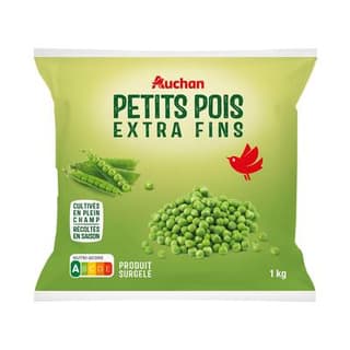 Auchan Petits pois extra fins, 1kg