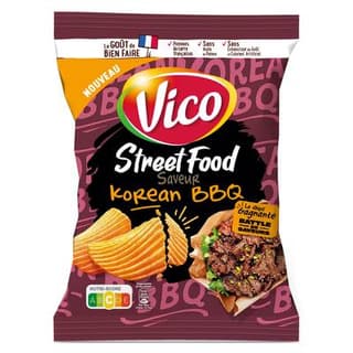 Vico Chips Ondulees Saveur korean BBQ, 120g