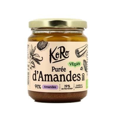 Koro Purée d'amandes cannelle-vanille bio, 250g