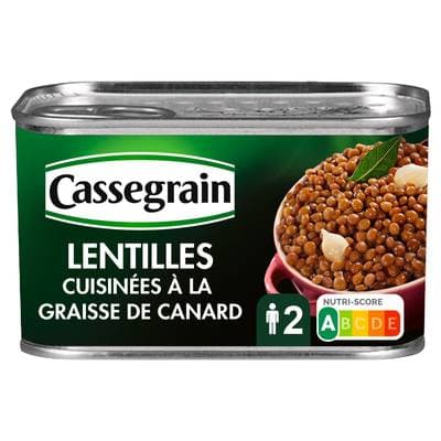Cassegrain Lentilles Façon Sud-Ouest, 410g