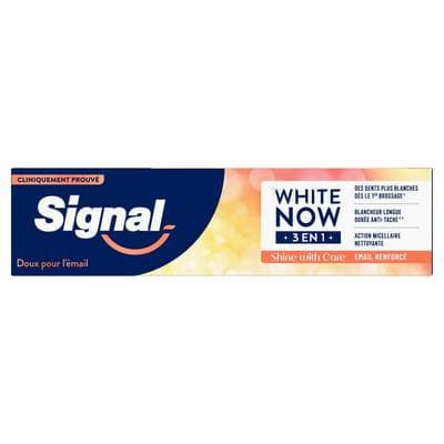 Signal Dentifrice white now émail renforcé 3en1, 75ml