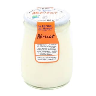 La Ferme du manège Yaourt brassé au lait entier abricot, 1x180g