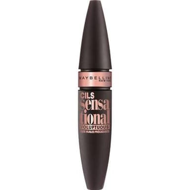 Gemey Maybelline Mascara Cils Sensational Voluptuous aux huiles précieuses, Noir - 9.5ml