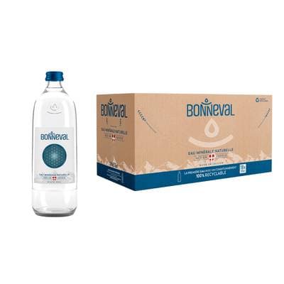 Bonneval Eau minérale naturelle bouteille verre, 18x33cl