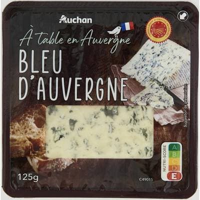 Auchan Terroir Bleu d'Auvergne AOP, 125g