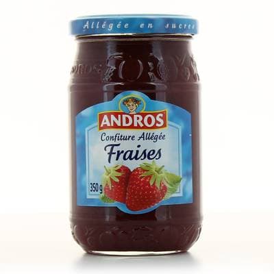 Andros Confiture allégée de fraise, 350g