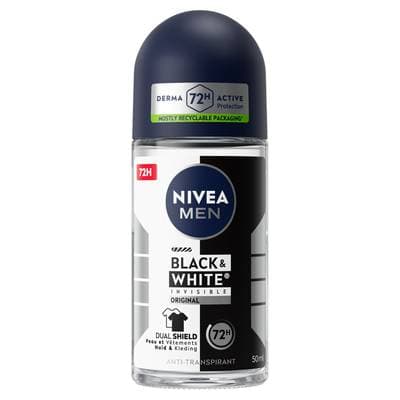 Nivea Déodorant bille homme black and white 72h, 50ml