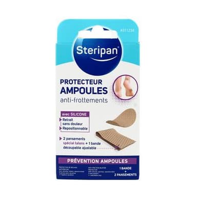 Steripan Protecteur ampoules anti-frottements, 1 bande + 2 pansements