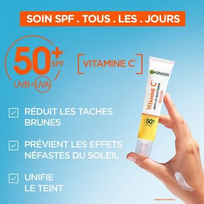 3600542573047 - Garnier SkinActive  - Crème Hydratante Visage Anti-UV Quotidien Glow SPF50+